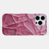 Crack'd (rosa) iPhone hülle (Rückseite (Horizontal))