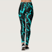 Cracke Space Lava - Cyan Leggings (Rückseite)
