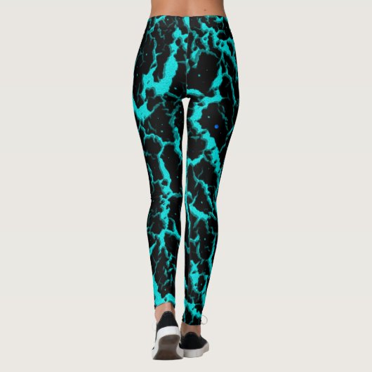 Cracke Space Lava - Cyan Leggings (Rückseite)