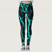 Cracke Space Lava - Cyan Leggings (Vorderseite)