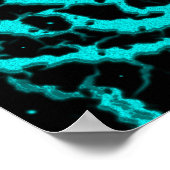Cracke Space Lava - Cyan Poster (Ecke)