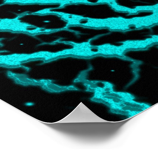 Cracke Space Lava - Cyan Poster (Ecke)