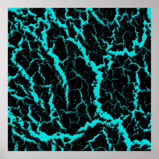 Cracke Space Lava - Cyan Poster (Vorne)