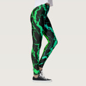 Cracke Space Lava - Grün/Cyan Leggings (Rechts)