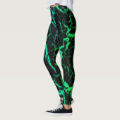 Cracke Space Lava - Grün/Cyan Leggings (Links)