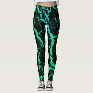 Cracke Space Lava - Grün/Cyan Leggings