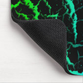 Cracke Space Lava - Grün/Cyan Mousepad (Ecke)