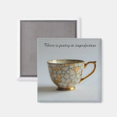 cracked broken teacup inspirational Magnet (Vorderseite/Rückseite)