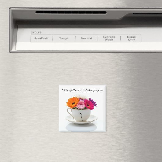 cracked broken teacup inspirational Magnet (In Situ (Geschirrspüler))