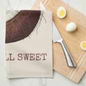 "Cracked but Still Sweet" Kokospalmenhandtuch Geschirrtuch (Viertel Falte)