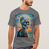 Cracked Celestial Skull Sunset Shirt (Vorderseite)