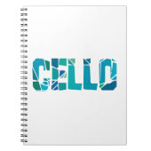 Cracked Cello Notizblock (Vorderseite)