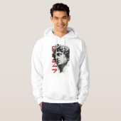 Cracked Classical Bust Trash Polka Art Hoodie (Vorne ganz)