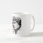 Cracked Classical Bust Trash Polka Art Mug Kaffeetasse (VorderseiteRechts)