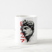 Cracked Classical Bust Trash Polka Art Mug Kaffeetasse (Mittel)