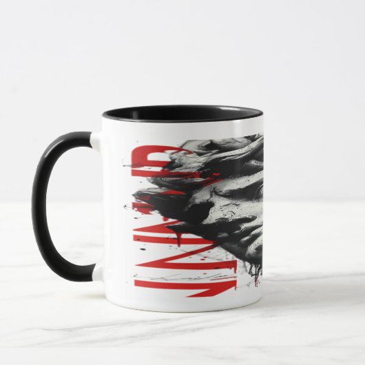 Cracked Classical Bust Trash Polka Art Mug Tasse (Links)