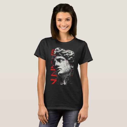 Cracked Classical Bust Trash Polka Damen T-Shirt (Vorne ganz)