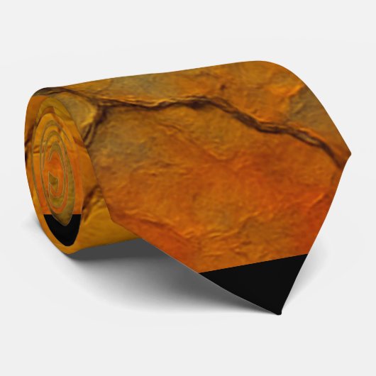 Cracked Earth Abstrakt Textur Krawatte (Gerollt)
