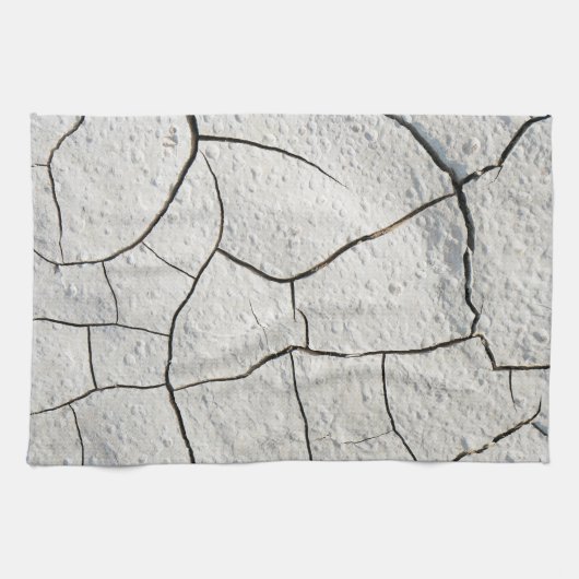 Cracked Earth Cool Textur Geschirrtuch (Horizontal)