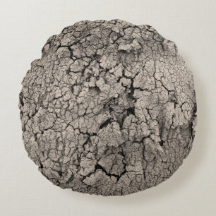 Cracked Earth Cool Textur Rundes Kissen