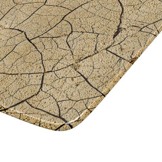 Cracked Earth Cool Textur Schneidebrett (Ecke)