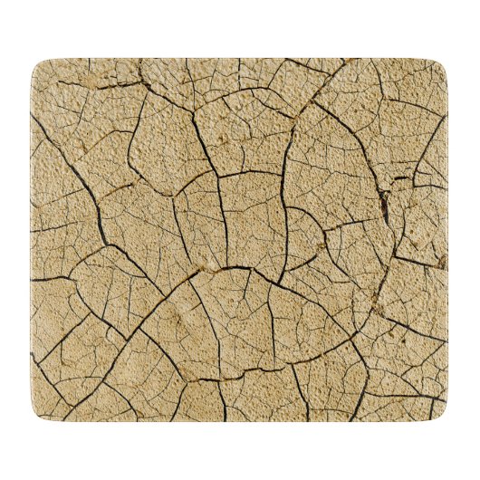 Cracked Earth Cool Textur Schneidebrett (Vorderseite)