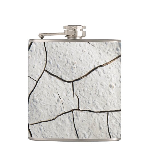 Cracked Earth Dirt Cool Textur Flachmann (Vorderseite)
