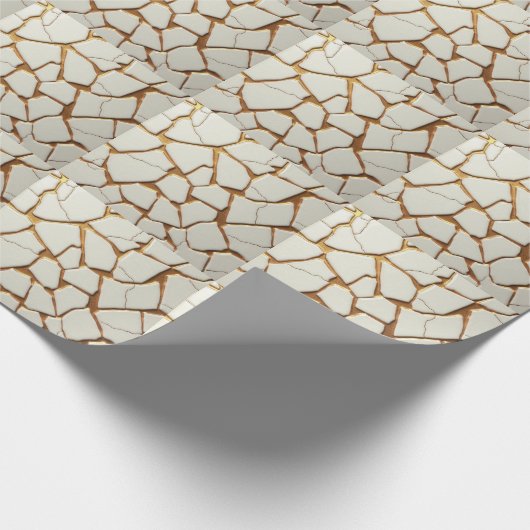 Cracked Earth Texture Abstrakt Geschenkpapier (Ecke)