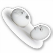 Cracked Egg and a Wink Aufkleber (Vorderseite)