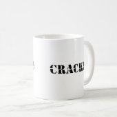 Cracked Expressive Typografy Fun Black and White Kaffeetasse (VorderseiteRechts)