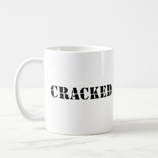 Cracked Expressive Typografy Fun Black and White Kaffeetasse (Links)