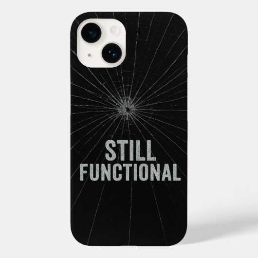 Cracked Glass Ästhetische iPhone Case Design (Rückseite)