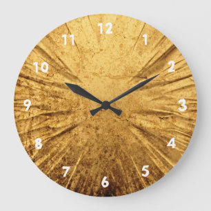 Cracked Gold Clock Große Wanduhr