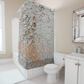 Cracked gray wall paint duschvorhang (Beispiel)
