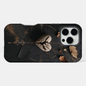 Cracked Heart Dark Boho iPhone Case Hülle (Rückseite (Horizontal))