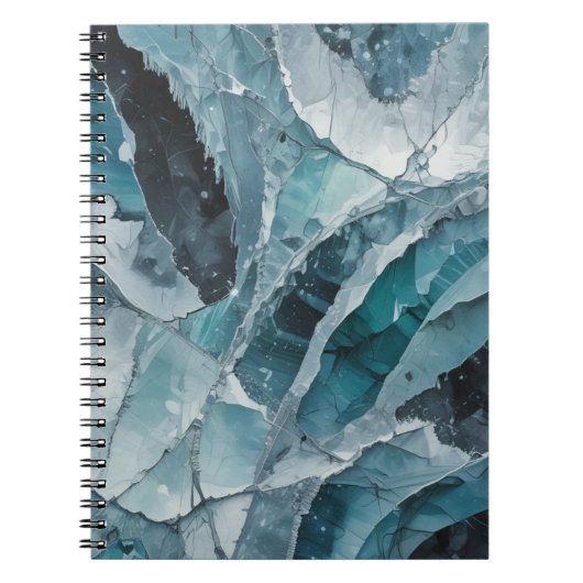 Cracked Ice Muster | Notizbuch Journal Notizblock (Vorderseite)