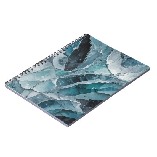 Cracked Ice Pattern | Notebook Journal Notizblock (Linke Seite)