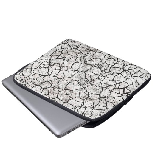 Cracked Marble Digital Pattern Laptopschutzhülle (Vorne Knopf)