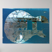 Cracked Mirror Guitar Art Poster (Vorne)