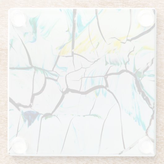 Cracked Multi-Color Akryllic Pieces Glasuntersetzer (Rückseite)