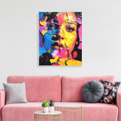 Cracked Paint Mural Beauty Skin Deep Leinwanddruck (Insitu (Wohnzimmer))