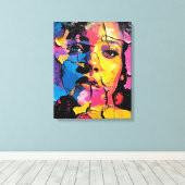 Cracked Paint Mural Beauty Skin Deep Leinwanddruck (Insitu (Holzboden))