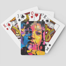 Cracked Paint Mural Beauty Skin Deep Spielkarten