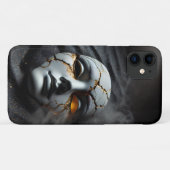 Cracked Porcelain Mask Dark Luxury iPhone 11 Case (Rückseite (Horizontal))