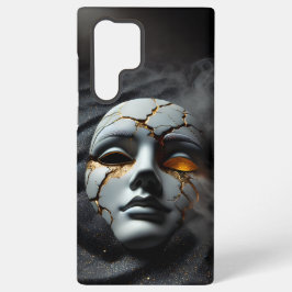 Cracked Porcelain Mask Galaxy S22 Ultra Case Samsung Galaxy Hülle