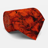 Cracked Red Orange Neck Tie Krawatte (Gerollt)