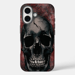 Cracked Skull - Dark Gothic Horror iPhone 16 Hülle