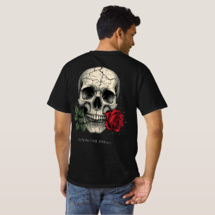 Cracked Skull Rose Tee – Traumleben