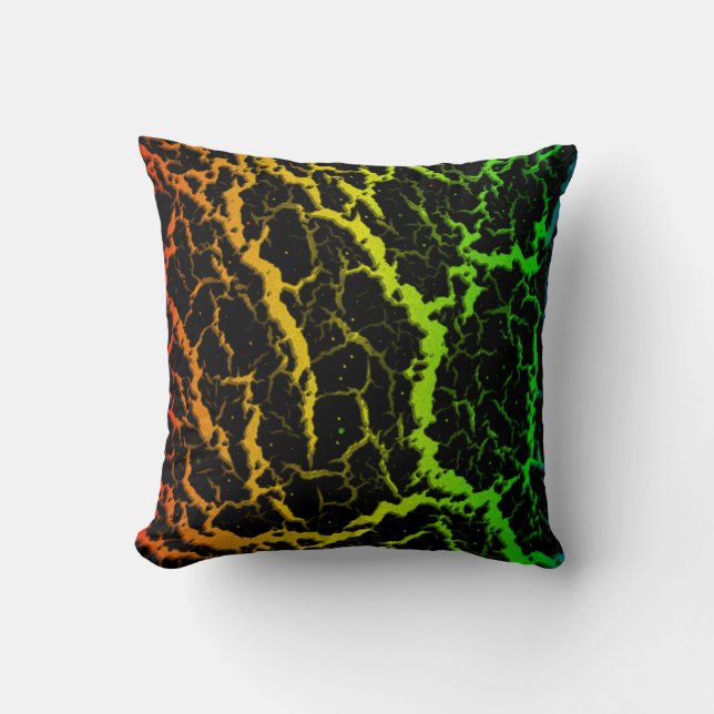 Cracked Space Lava - Rainbow ROYGB Kissen (Vorderseite)