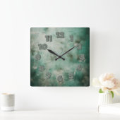 cracked wall look quadratische wanduhr (Zuhause)